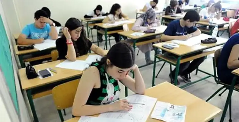 Students during the Lebanese official exams from Saida Online